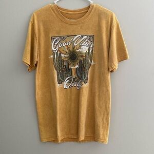 Good vibes southwest mustard yellow Tshirt